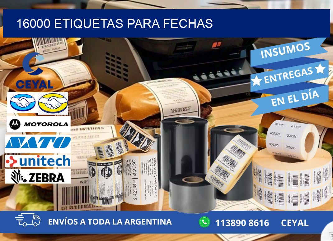 16000 ETIQUETAS PARA FECHAS