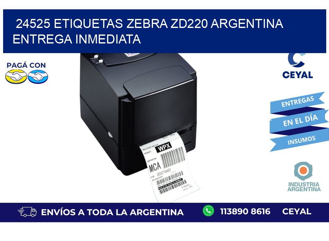 24525 etiquetas zebra zd220 ARGENTINA ENTREGA INMEDIATA