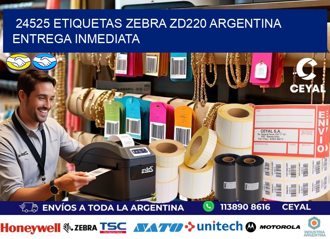 24525 etiquetas zebra zd220 ARGENTINA ENTREGA INMEDIATA