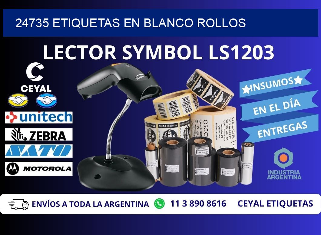 24735 ETIQUETAS EN BLANCO ROLLOS