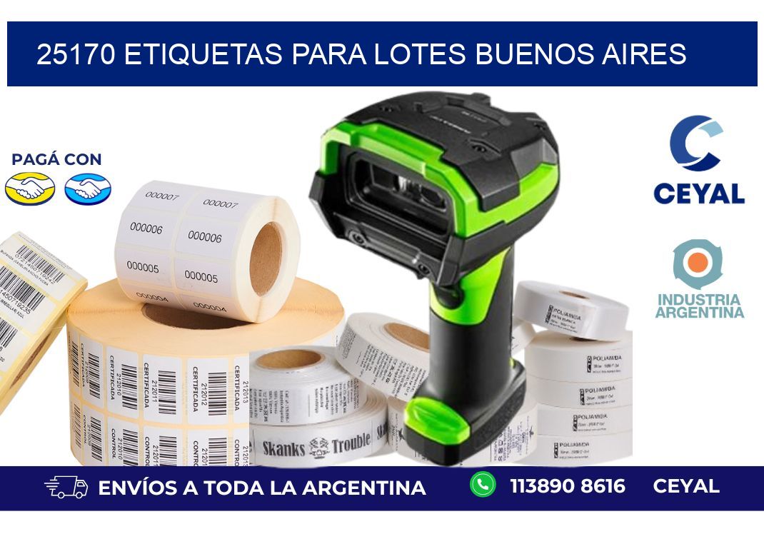 25170 ETIQUETAS PARA LOTES BUENOS AIRES