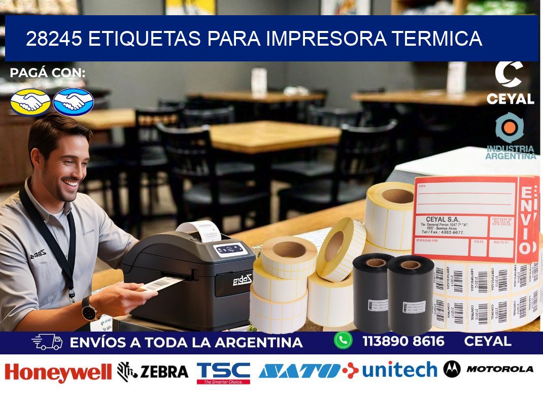 28245 ETIQUETAS PARA IMPRESORA TERMICA