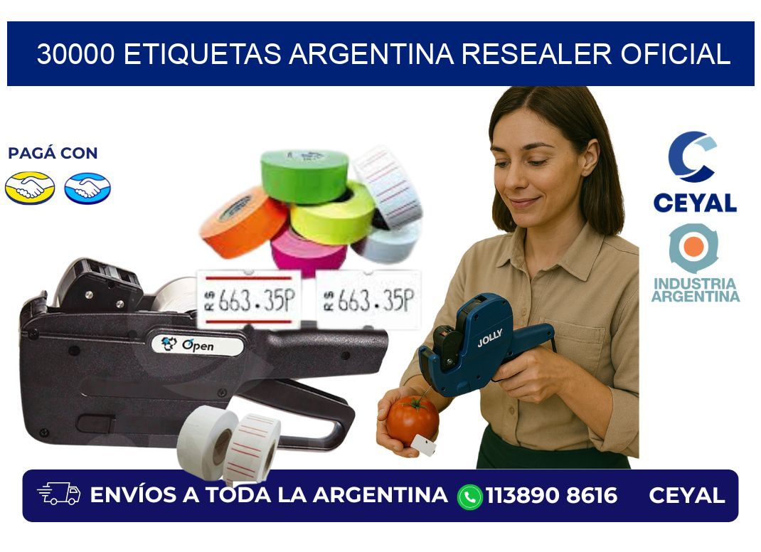 30000 etiquetas argentina RESEALER OFICIAL