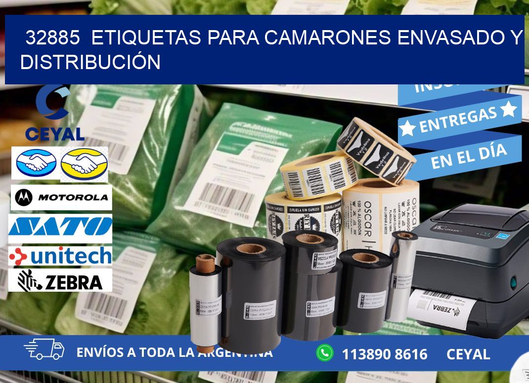 32885  ETIQUETAS PARA CAMARONES ENVASADO Y DISTRIBUCIÓN