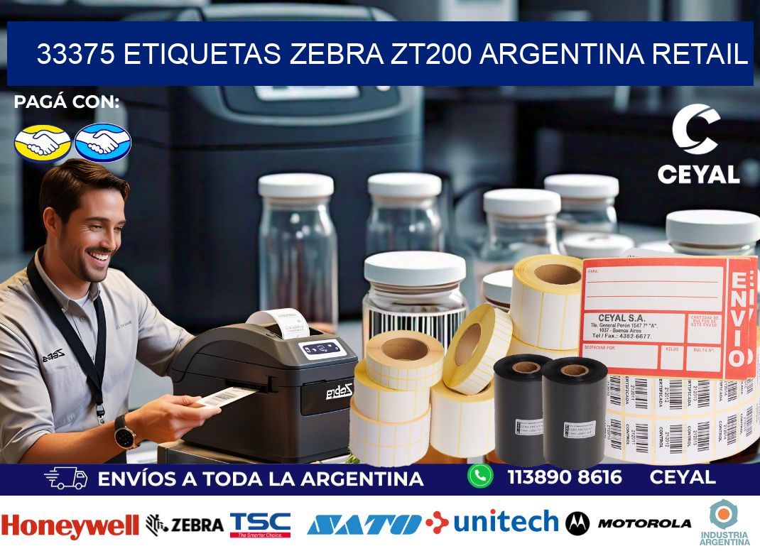 33375 etiquetas zebra zt200 argentina RETAIL