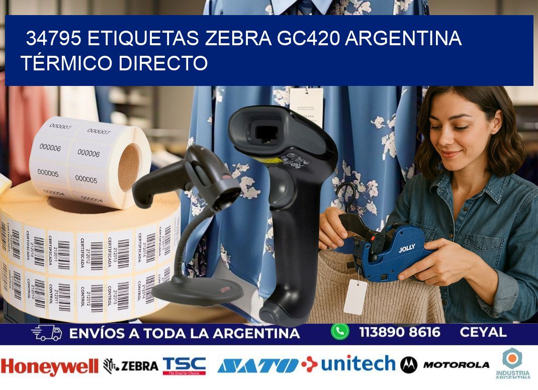 34795 etiquetas zebra gc420 argentina TÉRMICO DIRECTO