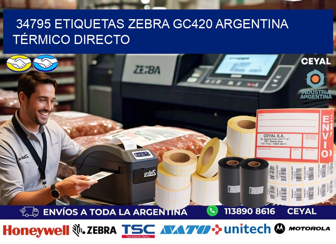 34795 etiquetas zebra gc420 argentina TÉRMICO DIRECTO
