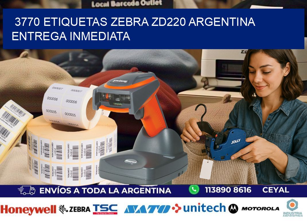 3770 etiquetas zebra zd220 ARGENTINA ENTREGA INMEDIATA