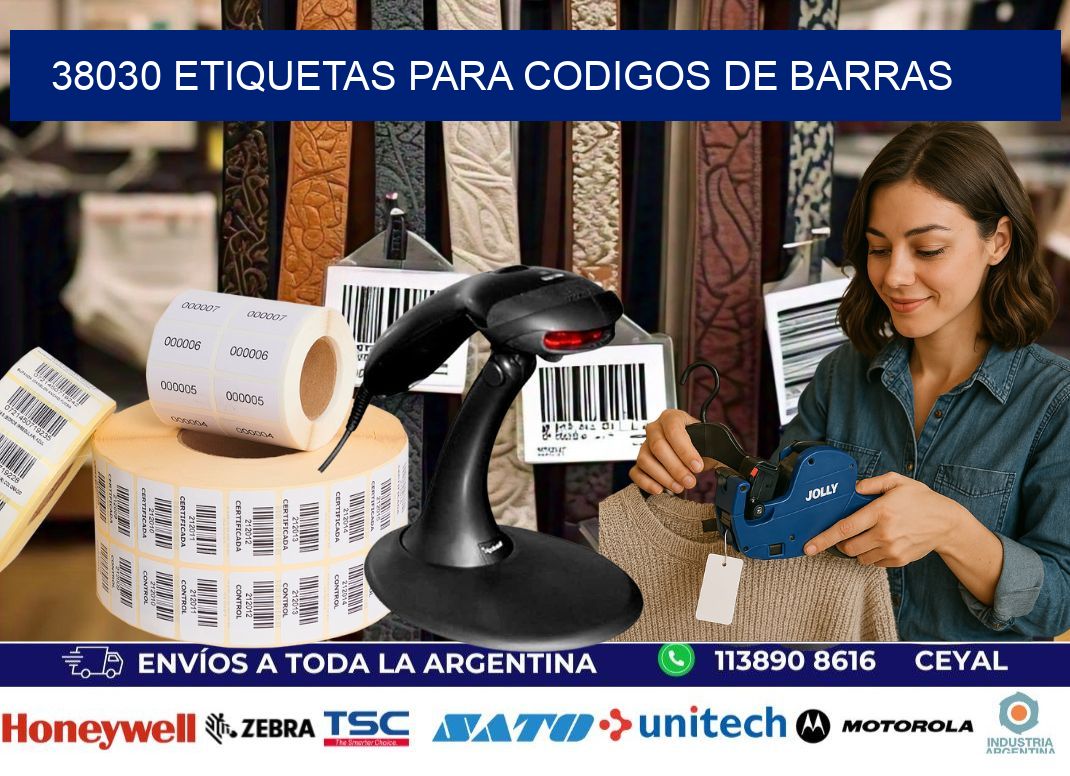 38030 ETIQUETAS PARA CODIGOS DE BARRAS