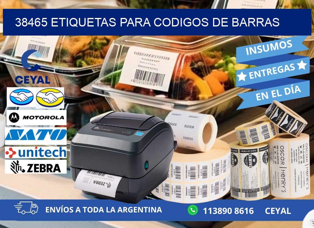 38465 ETIQUETAS PARA CODIGOS DE BARRAS