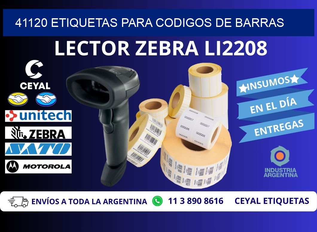41120 ETIQUETAS PARA CODIGOS DE BARRAS