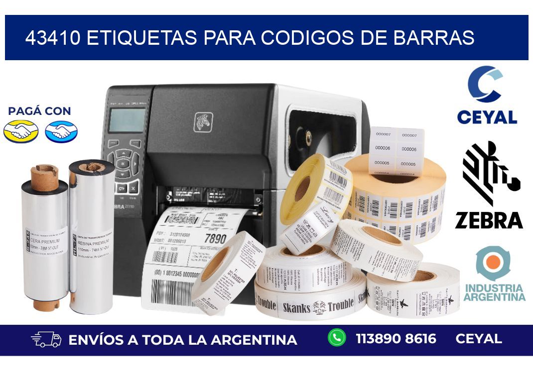 43410 ETIQUETAS PARA CODIGOS DE BARRAS