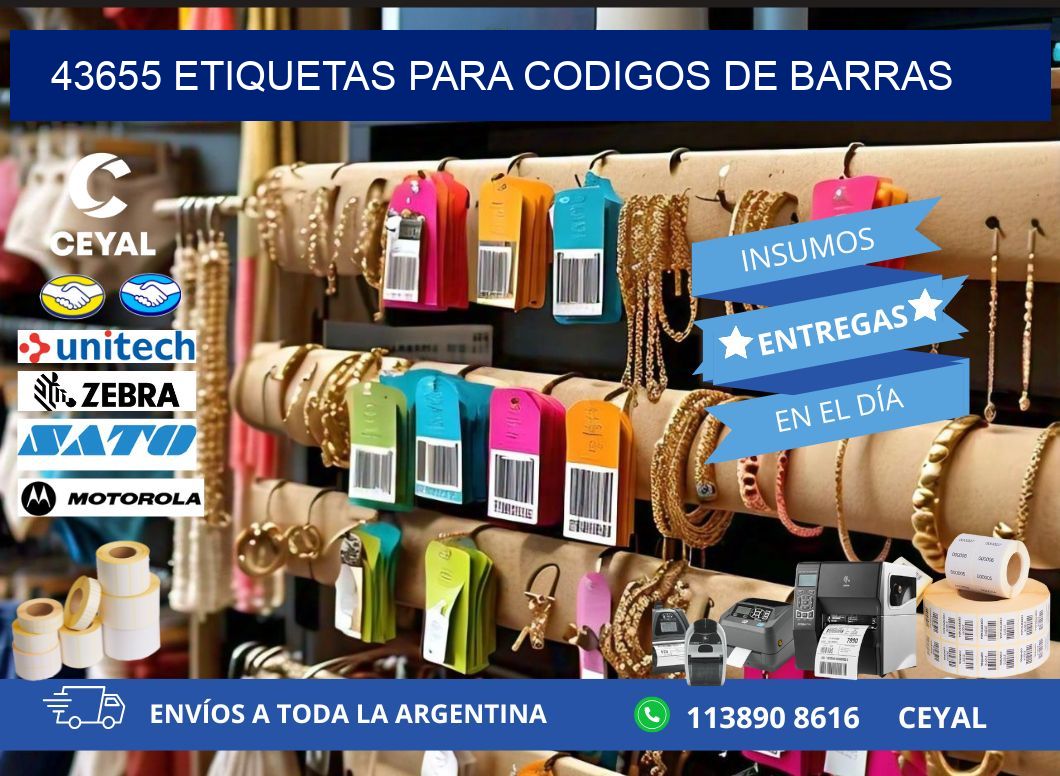 43655 ETIQUETAS PARA CODIGOS DE BARRAS