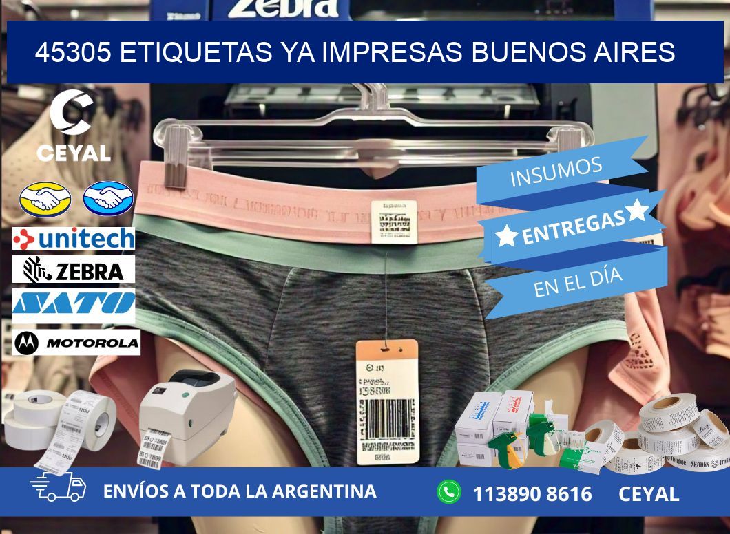 45305 ETIQUETAS YA IMPRESAS BUENOS AIRES