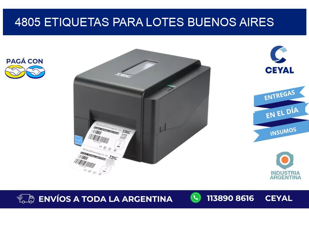 4805 ETIQUETAS PARA LOTES BUENOS AIRES