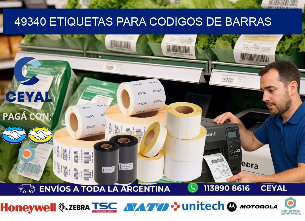 49340 ETIQUETAS PARA CODIGOS DE BARRAS