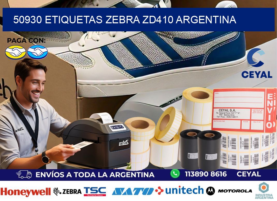 50930 etiquetas zebra zd410 argentina