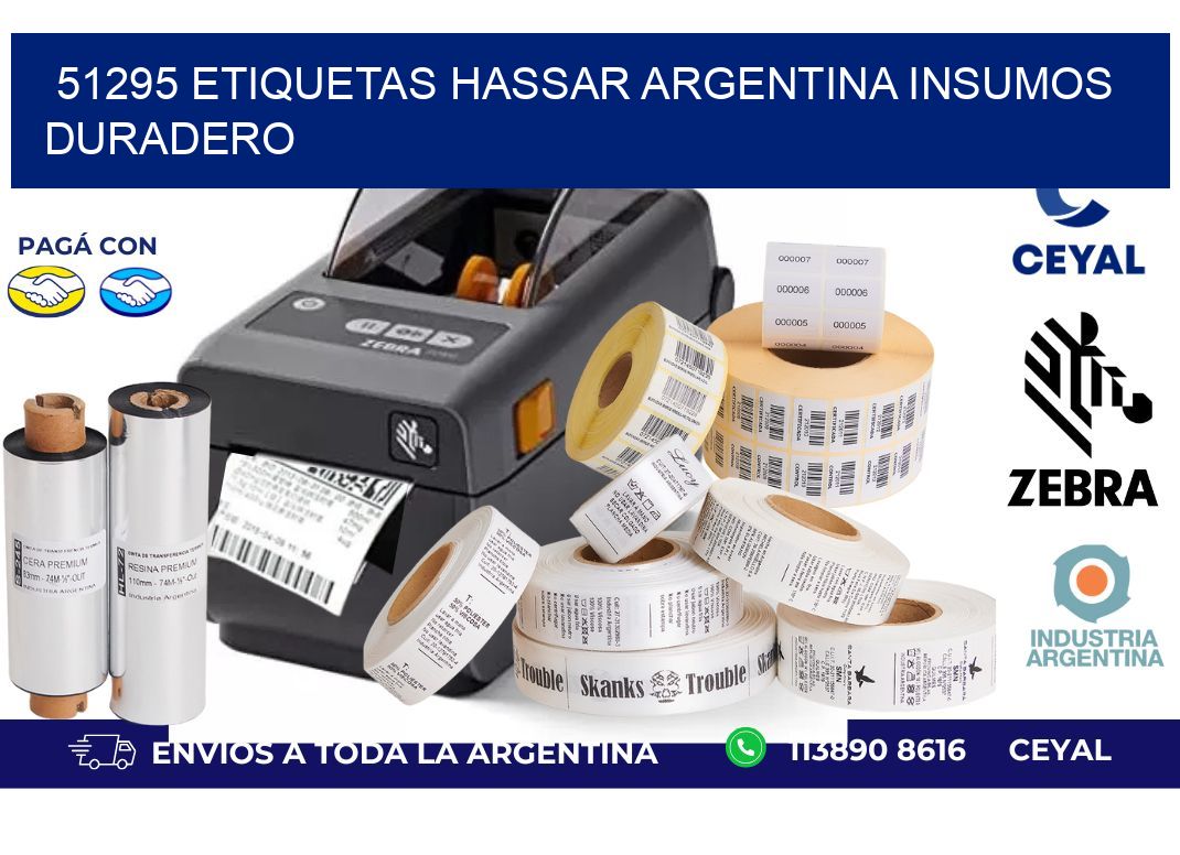 51295 etiquetas hassar argentina INSUMOS DURADERO
