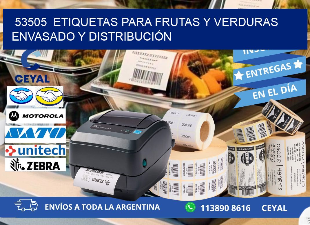 53505  ETIQUETAS PARA FRUTAS Y VERDURAS ENVASADO Y DISTRIBUCIÓN
