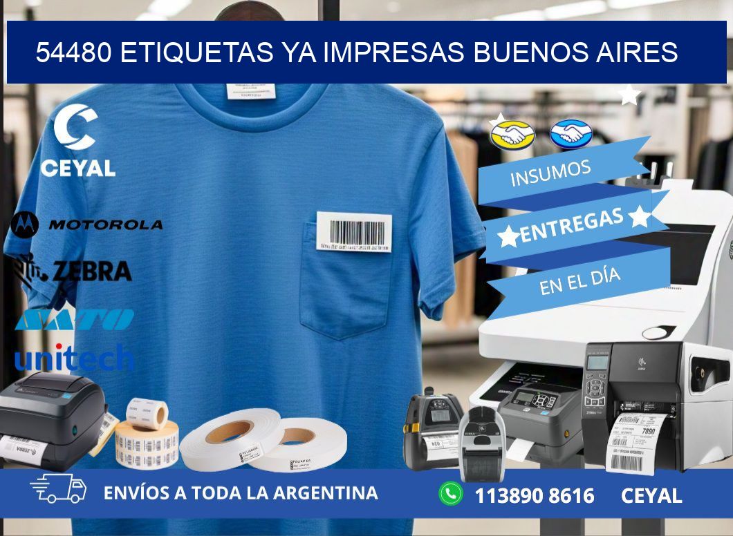 54480 ETIQUETAS YA IMPRESAS BUENOS AIRES