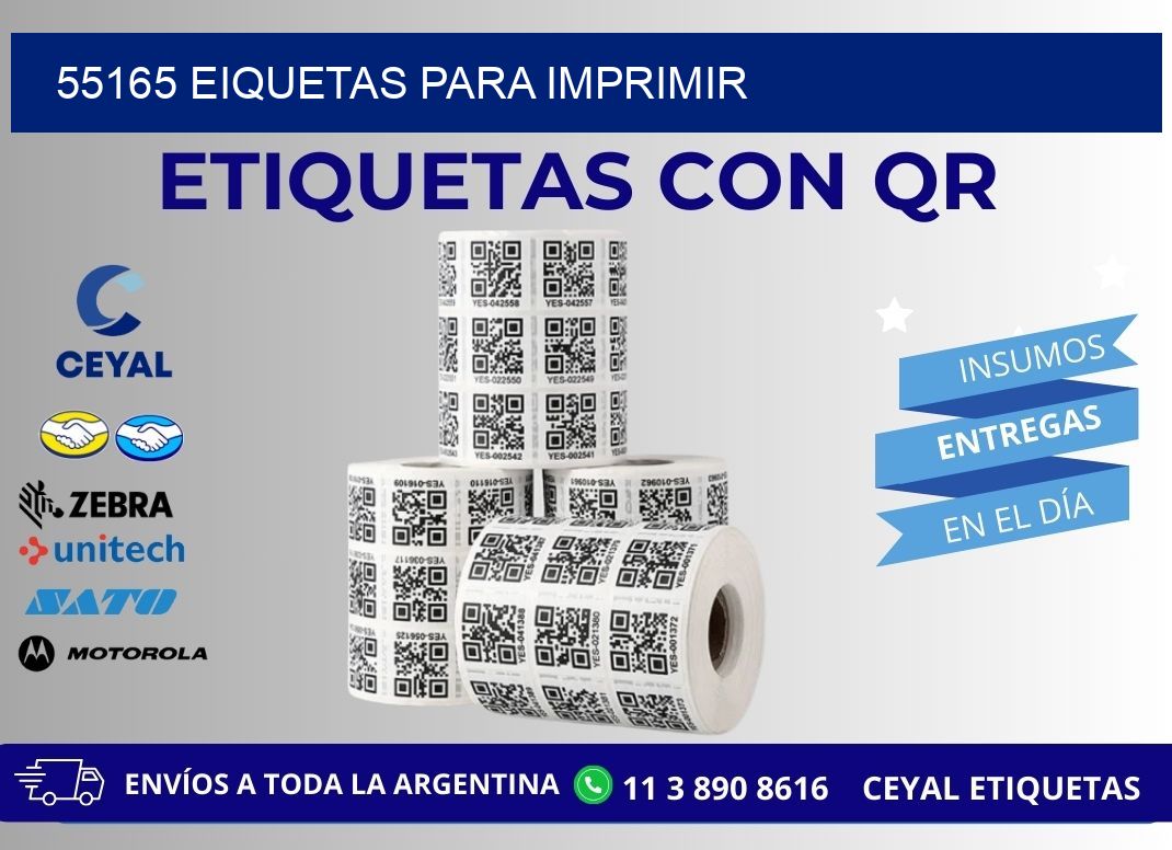 55165 EIQUETAS PARA IMPRIMIR