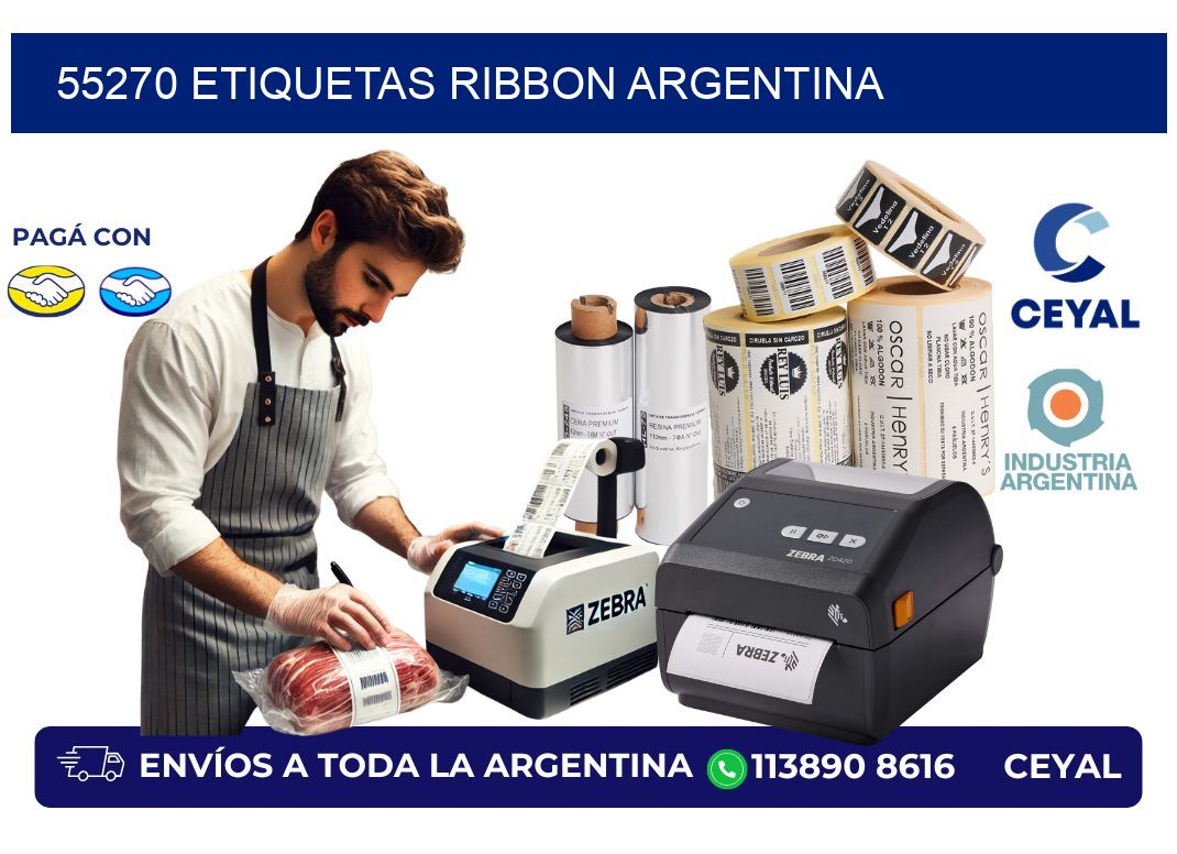55270 etiquetas ribbon argentina
