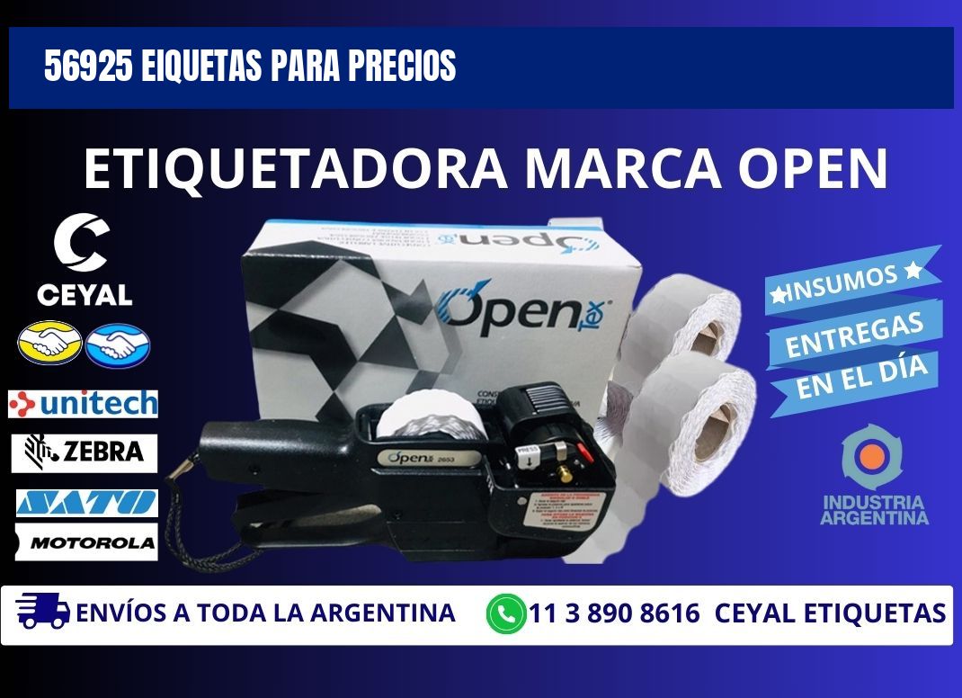 56925 EIQUETAS PARA PRECIOS