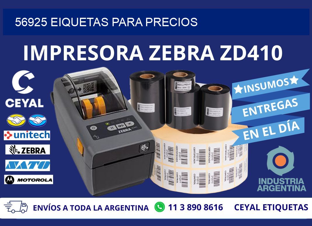 56925 EIQUETAS PARA PRECIOS