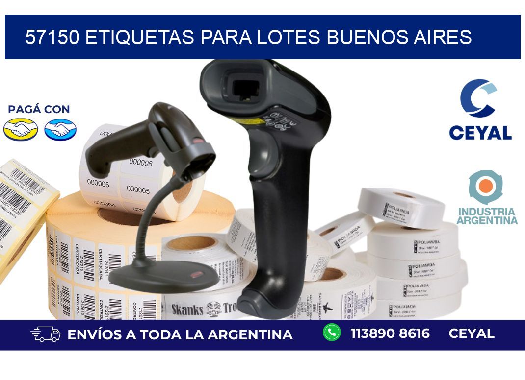57150 ETIQUETAS PARA LOTES BUENOS AIRES