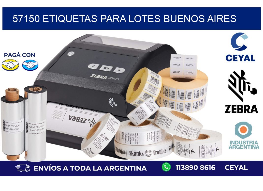 57150 ETIQUETAS PARA LOTES BUENOS AIRES