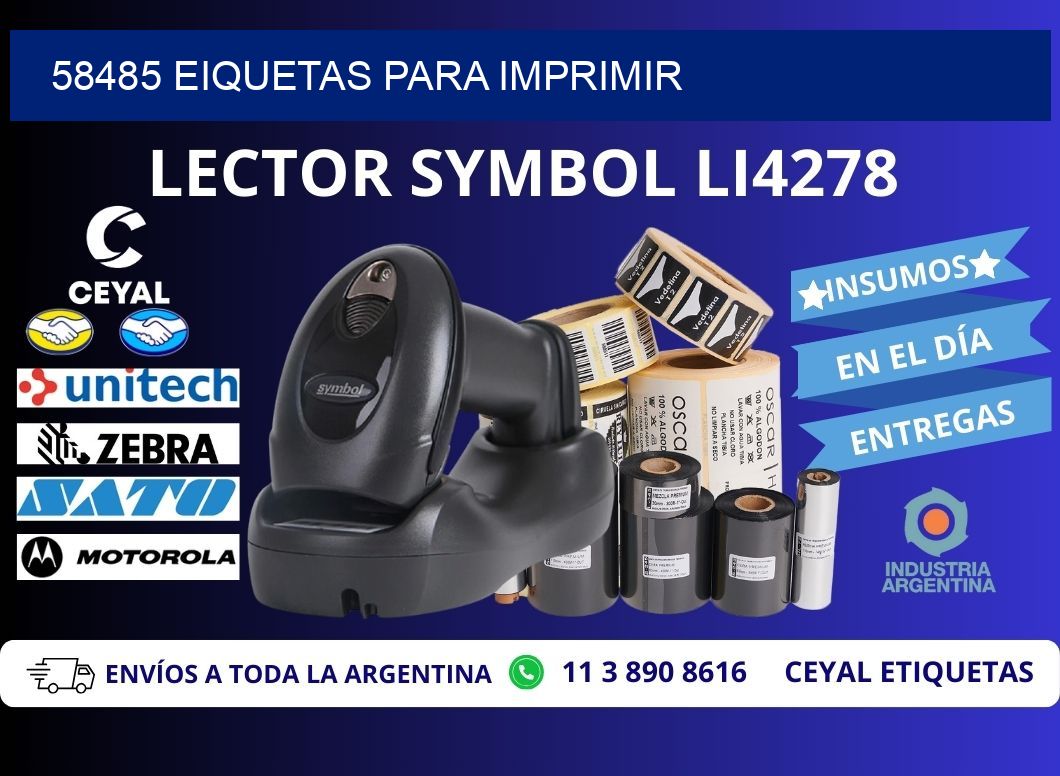 58485 EIQUETAS PARA IMPRIMIR