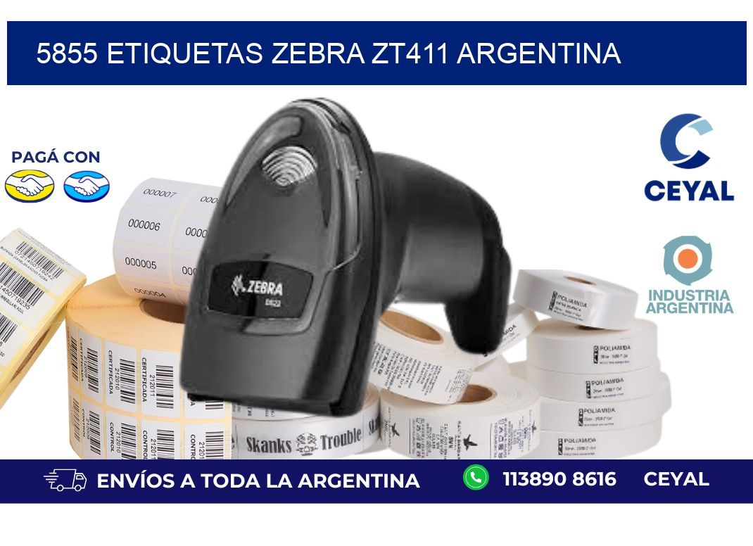 5855 etiquetas zebra zt411 argentina