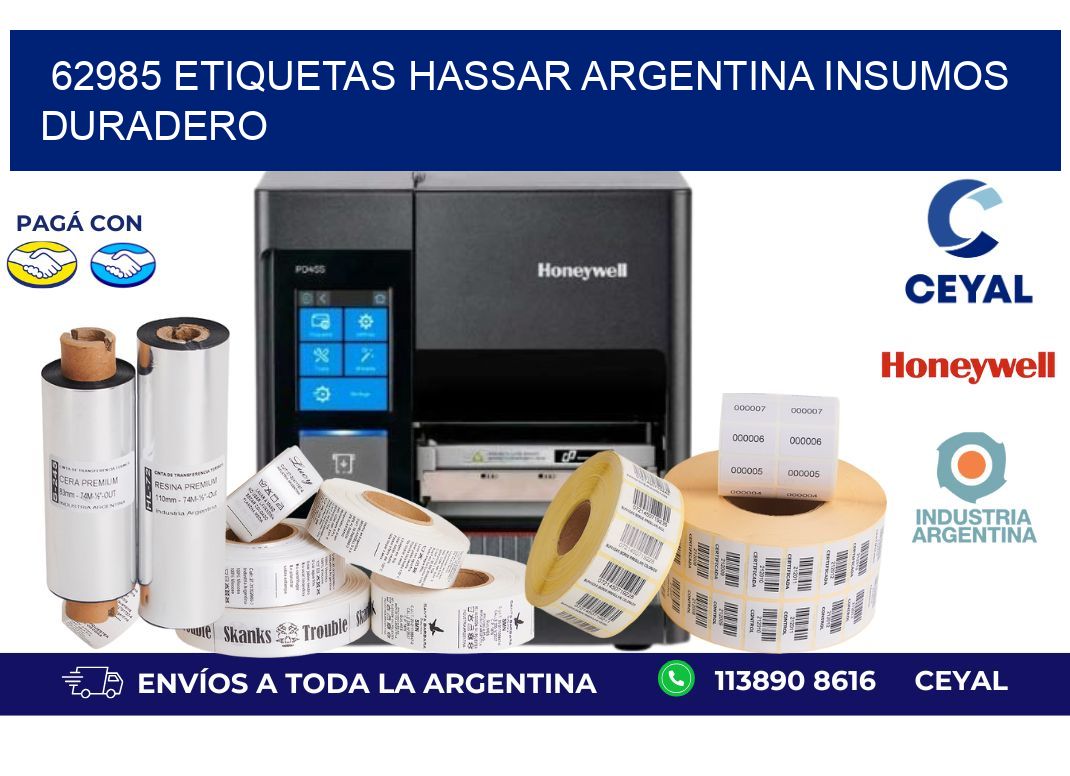 62985 etiquetas hassar argentina INSUMOS DURADERO