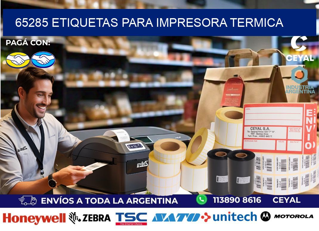 65285 ETIQUETAS PARA IMPRESORA TERMICA