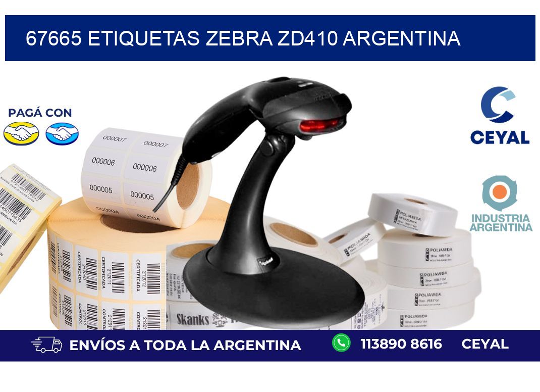 67665 etiquetas zebra zd410 argentina