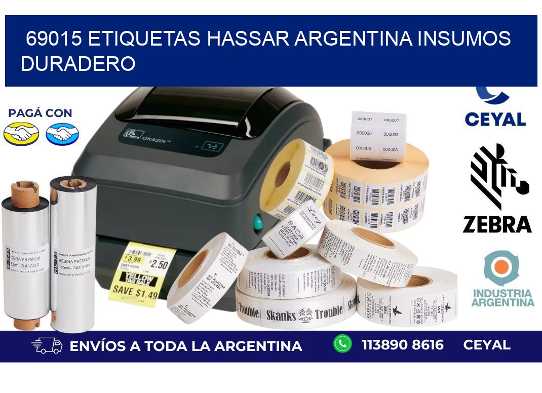 69015 etiquetas hassar argentina INSUMOS DURADERO
