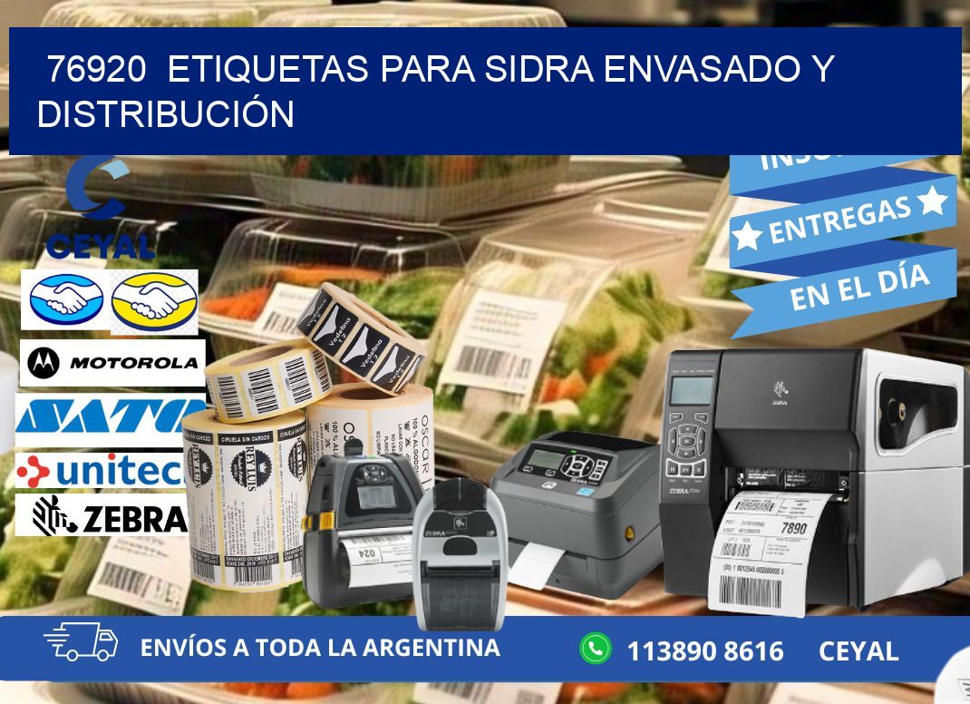 76920  ETIQUETAS PARA SIDRA ENVASADO Y DISTRIBUCIÓN