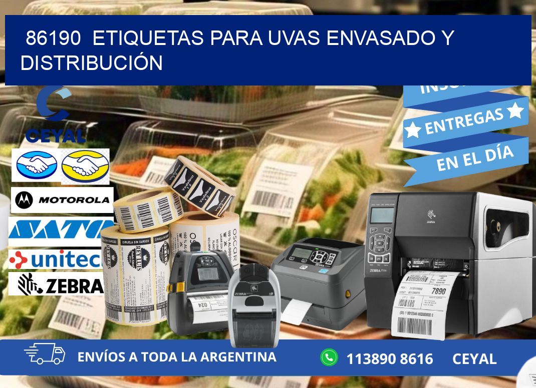86190  ETIQUETAS PARA UVAS ENVASADO Y DISTRIBUCIÓN