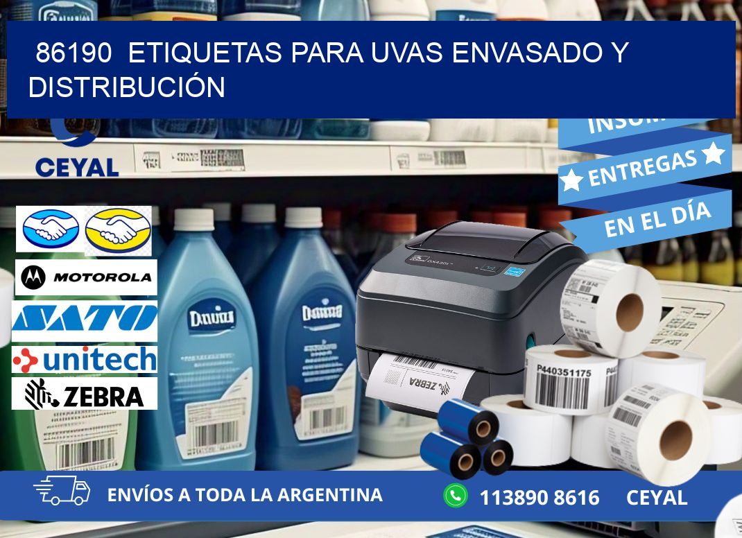 86190  ETIQUETAS PARA UVAS ENVASADO Y DISTRIBUCIÓN