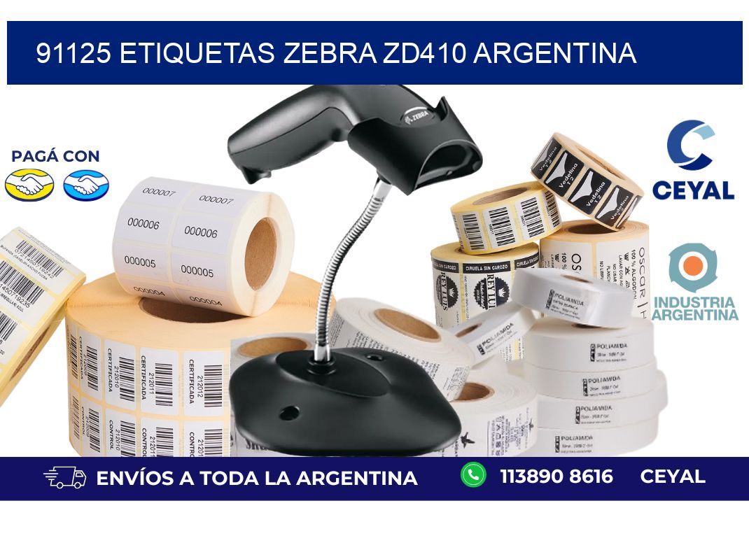 91125 etiquetas zebra zd410 argentina