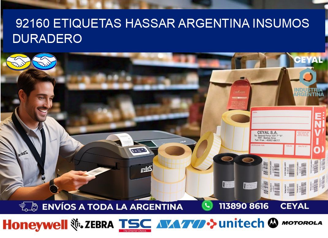 92160 etiquetas hassar argentina INSUMOS DURADERO