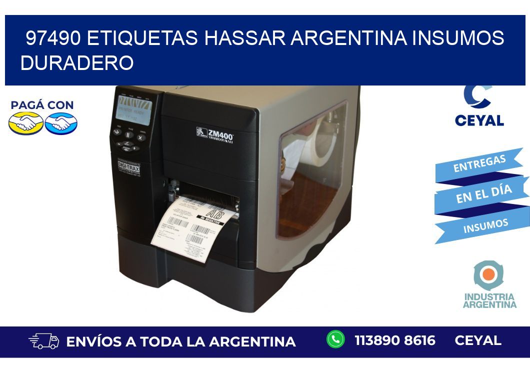 97490 etiquetas hassar argentina INSUMOS DURADERO