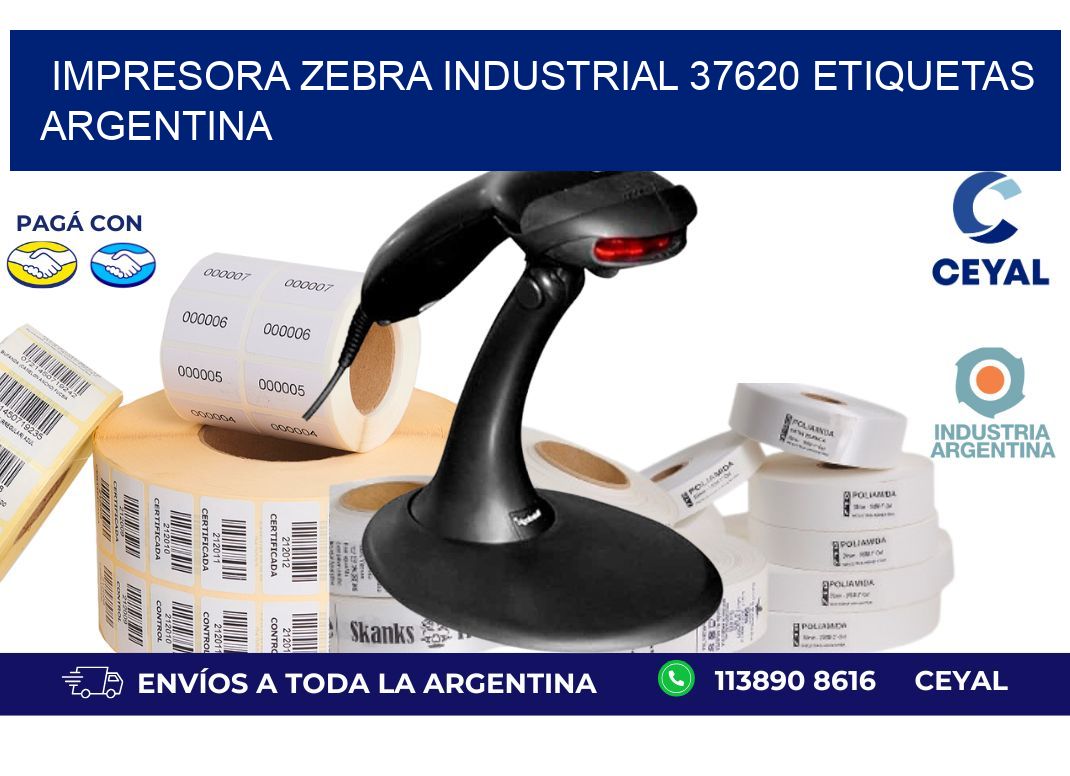 Impresora zebra industrial 37620 etiquetas argentina
