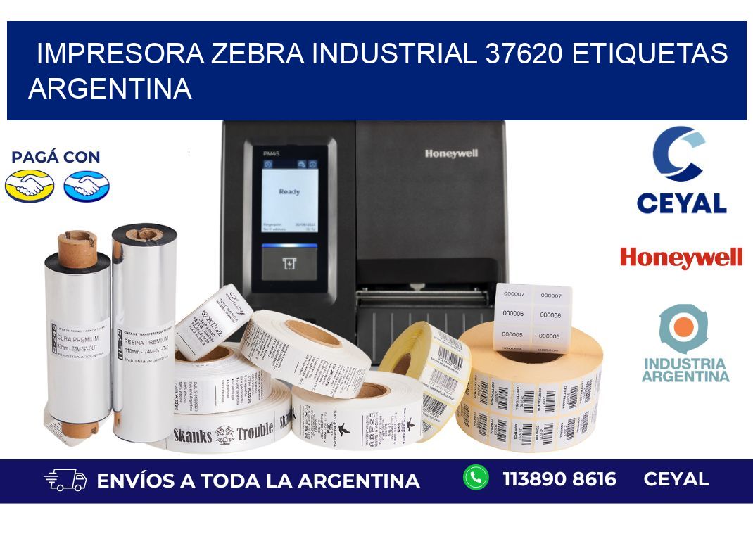Impresora zebra industrial 37620 etiquetas argentina