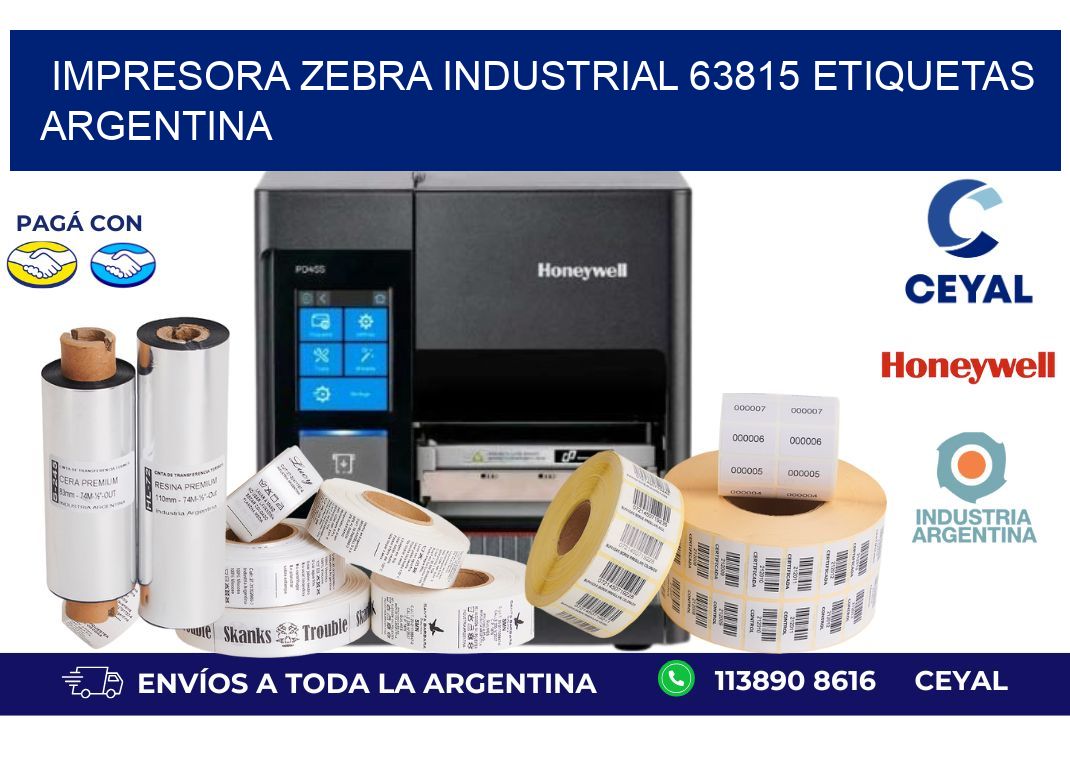 Impresora zebra industrial 63815 etiquetas argentina