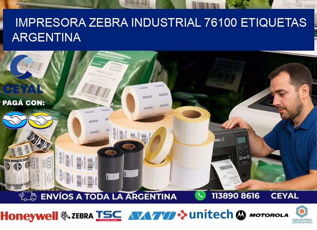 Impresora zebra industrial 76100 etiquetas argentina