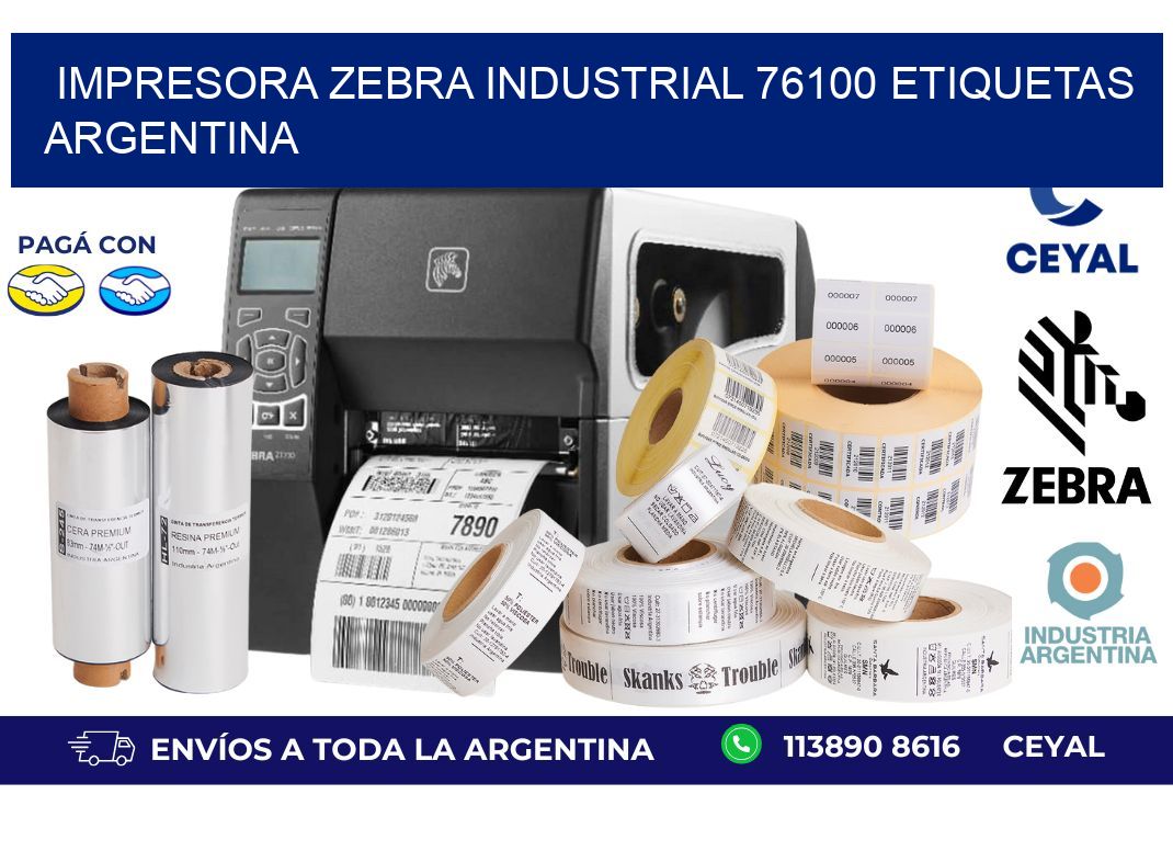 Impresora zebra industrial 76100 etiquetas argentina