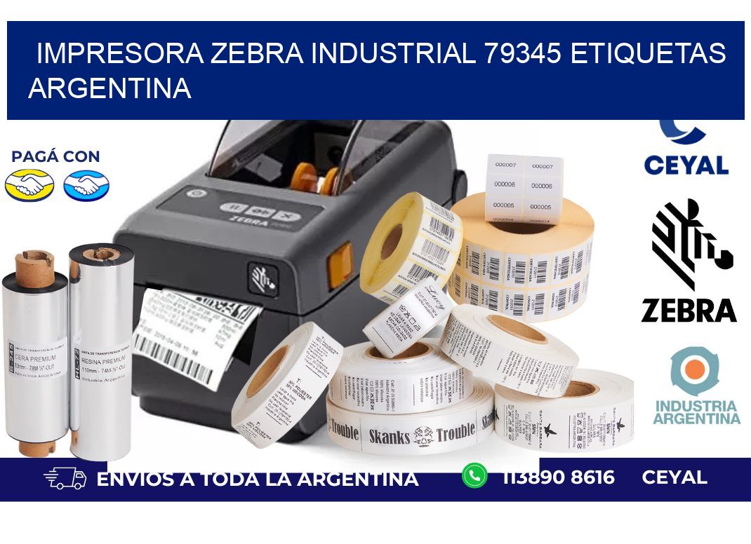 Impresora zebra industrial 79345 etiquetas argentina