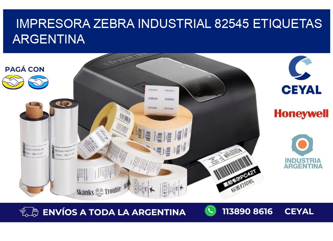Impresora zebra industrial 82545 etiquetas argentina