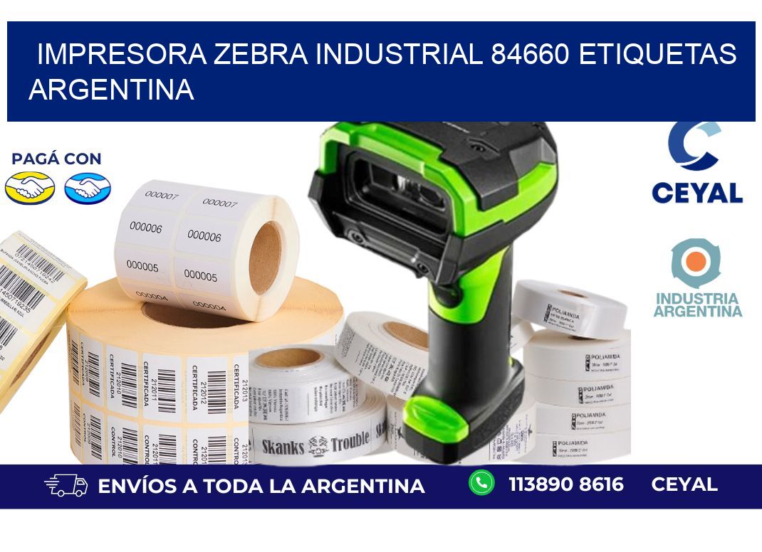 Impresora zebra industrial 84660 etiquetas argentina